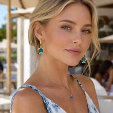 1 Pair French Island Vacation Style Metal Pendant Earrings - Gold - View 2