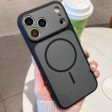 奢華鮮豔色彩磁吸手機殼，相容 iPhone 18 Pro Max 18 Pro，支援磁吸無線充電，附螢幕保護貼，相容 iPhone 16 Pro Max 17 Pro Max 16 Plus 17 12 11 15 14 13 - 黑色 - 查看 9
