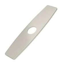 Aquafaucet 10" Kitchen Sink Faucet Hole Cover Deck Plate Escutcheon Brushed Nickel - como en la imagen - Ver 2