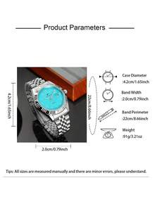 RICECGO Men's Business Calendar Watch, Unique Dial & Exotic Design, Perfect Gift For Daily Commute, Men's Fashion Accessory - Silver - View 2