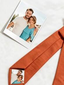 Personalized Photo Tie Patch, Customized Commemorative Tie Sticker, Wedding Tie Decoration, Gift For Dad, Grandpa, Groom's Father, Valentine's Day - Multicolor - View 8