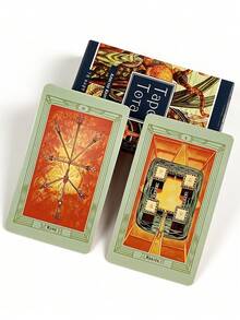 1 BoxAleister Crowley Thoth Tarot 78 Cards, A Deck With Mysterious Symbols Russian Divination Set Incorporates Profound Western Occult Systems Such As Astrology, And Alchemy. - Multicolor - View 3