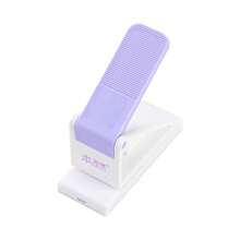 1pc Practical Minimalist Style Macaroon Solid Color Appearance Hand-Held Fuselage Anti-Slip Press Handle Is Suitable For Paper Loose-Leaf Punching Machine Manual DIY Document Bill Binding Office Stationery Scrapbook Supplies School Supplies. - B - View 7