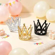 1/2/3 cái vương miện mini mới, topper trang trí bánh hình vương miện đính đá rhinestone, vương miện trang trí tiệc theo chủ đề, vương miện trang trí tiệc - Nhiều màu - Xem 4