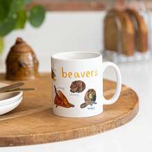 1pc Beaver Ceramic Pun Mug - Beaver Encyclopedia Coffee Cup, Reusable, Best Gift Choice - Multicolor - View 6