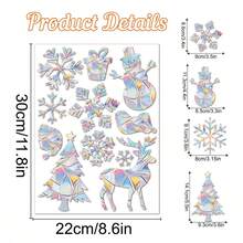 Colorful Rainbow Prism Butterfly Window Decal, Static Cling Glass Sticker, PVC Anti-Collision Glass Decor Sticker For Home, Theme Party, Restaurant Decoration - View 8