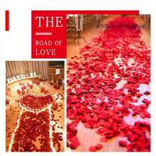 2000pcs Romantic Red Rose Petals - Wedding And Valentine's Day Decoration Gift - Multicolor - View 10
