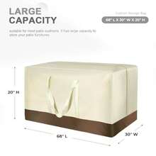 Patio Cushion Storage Bags - Beige - View 3