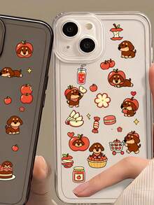 Single Apple Puppy Embossed Sticker Cute Cartoon Waterproof Decor Sticker For Laptop Water Bottle - Multicolor - View 4