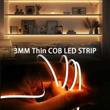 Acosh Neon Touch Control COB LED Light Strip, USB Powered, Warm White/Cool White Optional 0.3m-5m; Easy Installation, Suitable For Bedroom, Living Room, Wardrobe And Cabinet Decoration. - Multicolor - View 1