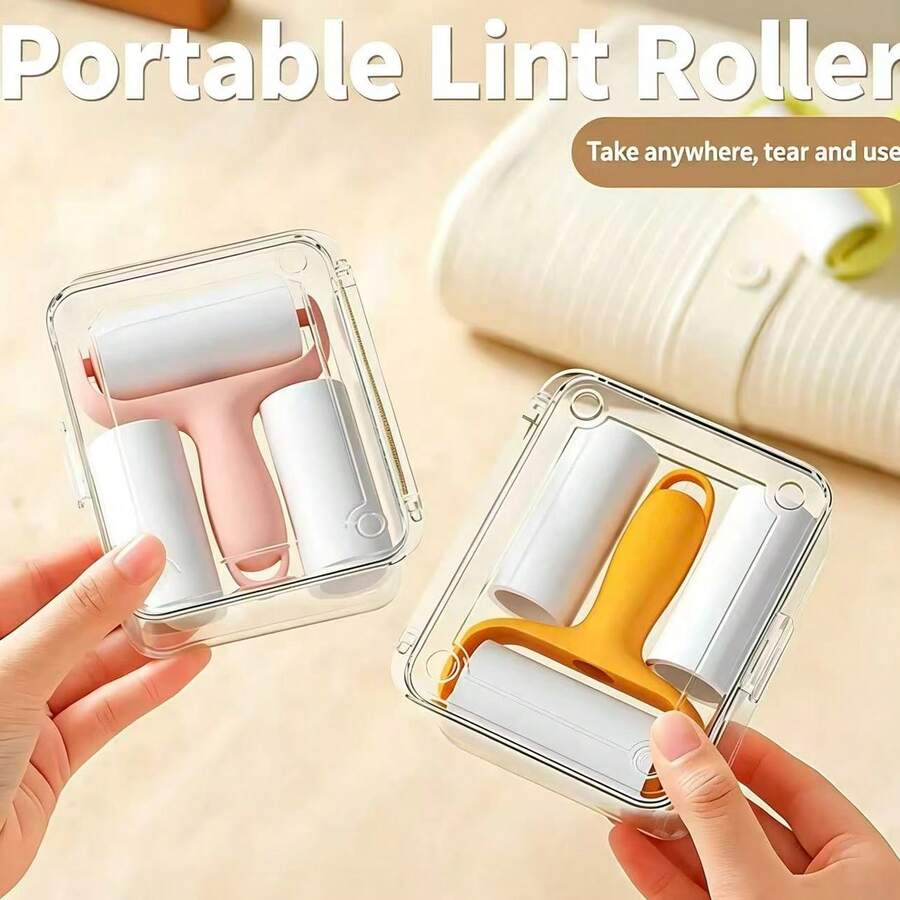 Mini Sticky Lint Roller, Portable Pet Hair Remover, High Adhesion Tear-Off Replacement Sheets, Compact Sticky Roller For Cat And Dog Hair - Pet Hair Remover - View 1
