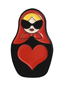 1pc Cute Mixed Color Matryoshka Doll Pattern Brooch, Lapel Pin For Clothes And Backpack, Friendship Gift, Unisex Daily Accessory - Multicolor - View 9
