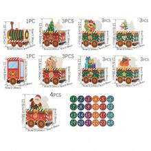 24 Pcs Christmas Train Gift Boxes With Stickers Red Train Santa Claus Snowman Xmas Advent Calendar Boxes Treat Boxes 24 Days Of Christmas Countdown Gift Boxes For Winter Holiday Christmas Decorations - Train Style - View 8