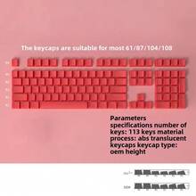 Multi-Color Semi-Transparent Character OEM Profile ABS Double-Shot 113 Keys Keycaps Compatible With All MX-Type Mechanical Keyboard Switches - View 18