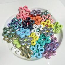 Light Bulb Hollow Out Large Flower Rubber Straight Hole DIY Mobile Phone Chain Bead Material Matched With Necklace Accessories Loose Beads - Multicolor - View 3