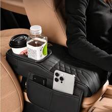 5-In-1 Car Storage Box, Car Armrest Box Heightening Pad, Center Console Armrest Box, High-End Material Ergonomic Armrest Box, Upgrade Driving Comfort, Car Interior Accessories - 5-in-1 - View 10