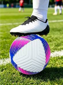 1pc Team Sports Football, Adult, Student. Suitable For Youth Training And Matches, PU Size 5 Embossed Football, Comfortable Feel, Multi-Color Football, Precision Machine Stitched, Indoor And Outdoor Universal - Multicolor - View 6