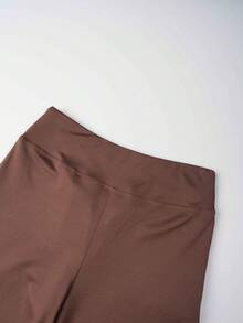 Women's Commuting Sports Elegant Modern Workplace Solid Color Slim Fit Flare Pants Spring - Rust Brown - View 4