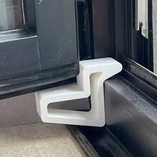 1/2/4pcs Door And Window Stoppers, Anti-Collision Door Clips, Window Anti-Collision Device, Rail Fastener System, Window Fixing Kit, Durable Plastic Material, Window And Balcony Isolator, Indoor Ventilation And Privacy Protection, Easy Installation - A - View 4