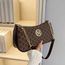2026 New Niche Underarm Bag, Personalized Shoulder Bag With Letter Print Crescent Design - Shoulder Bag - View 9