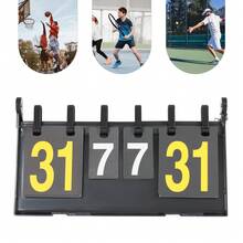 Scoreboard 4-Digit Portable Flip Scoreboard Multi-Function Scoreboard - Black - View 3