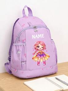 1pc Personalized Back To School Backpack, Versatile Cute K-Pop Music Idol Theme Print, Zipper Closure Nylon Material, Adjustable Shoulder Straps, Hand-Carry, Suitable For School, Shopping, Daily Commute, Outdoor Travel. Birthday Gift. - Multicolor - View 21