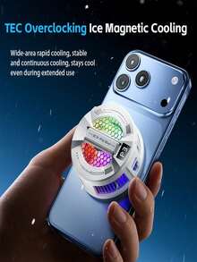 Phone Cooler, Small Cooling Device Compatible With Android And IOS, USB-Powered Compact Phone Cooling Tool, Stylish And Convenient Cooling Accessory With Clip And Magnetic Film - TL18 - View 6