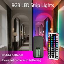 3.28FT-98.4FT RGB 室內燈條,可變色 LED 燈條附遙控器,適用於遊戲設備、臥室、電視背光與房間裝飾 - RGB - 查看 5