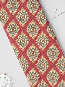 1 Piece Bohemian Style Printed Fabric - 59 X 19.68 Inches (150 X 50 Cm) Pre-Cut Colorful Floral Pattern Polyester Fabric - Suitable For Sewing, Patchwork, Handicrafts, DIY Scrapbooking, Tablecloths - 06 Mandala - View 4