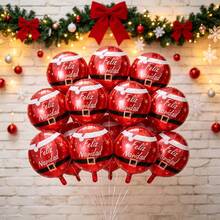 Balon Suasana Liburan - Dekorasi Pesta Foil Merah dan Emas, Cocok untuk Natal, Ulang Tahun, Pernikahan, Hari Jadi, Hari Thanksgiving, Tahun Baru - beraneka warna - View 1