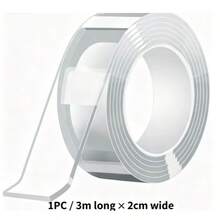 1pc Heavy Duty Waterproof Double Sided Nano Tape, Strong Adhesive, Reusable, Multi-Purpose, Perfect For Christmas Decor And DIY, Home Daily Essential - Transparent - View 11