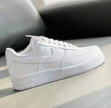 Nike Air Force 1 Low '07 Triple White Unisex Couple Shoes Streetwear Fashion - White - View 8