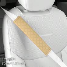 1件裝壓紋PU皮革汽車肩部套，30cm/50cm可選，舒適易安裝，四季通用，節日禮物，汽車內飾配件 - A - 查看 13