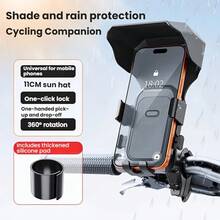 Bicycle & Motorcycle Universal Phone Holder, 360° Rotating Adjustable With Sunshade, Compatible With Most Smartphones, Enhances Riding Navigation Safety - Multicolor - View 4