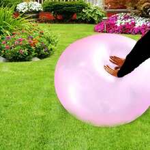 1pc Party Game Summer Water Polo (Random Color), Transparent Inflatable Balloons, Suitable For Swimming Pools, Courtyards, Beaches, And Outdoor Entertainment, Ideal For Family Gatherings And Swimming Pool Summer Activities - Multicolor - View 1