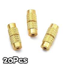 20pcs Brass Cylindrical Threaded Clasps, Barrel-Shaped Jewelry End Caps, Threaded Connectors, Copper Findings For Necklace, Bracelet And Other Jewelry Making - 20pcs - View 13