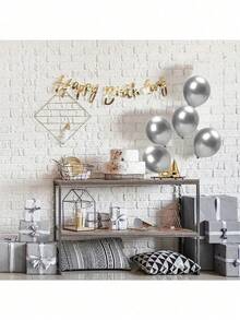 100/50 pièces Ballons de fête à ruban, 5 pouces (12,7 cm) Ballons de couleur métallique, Convient pour la décoration de mariage, la décoration de fête d'anniversaire, la décoration d'anniversaire, la décoration de cérémonie de remise des diplômes, la décoration de fête, la décoration de la fête des mères - Multicolore - Voir 12