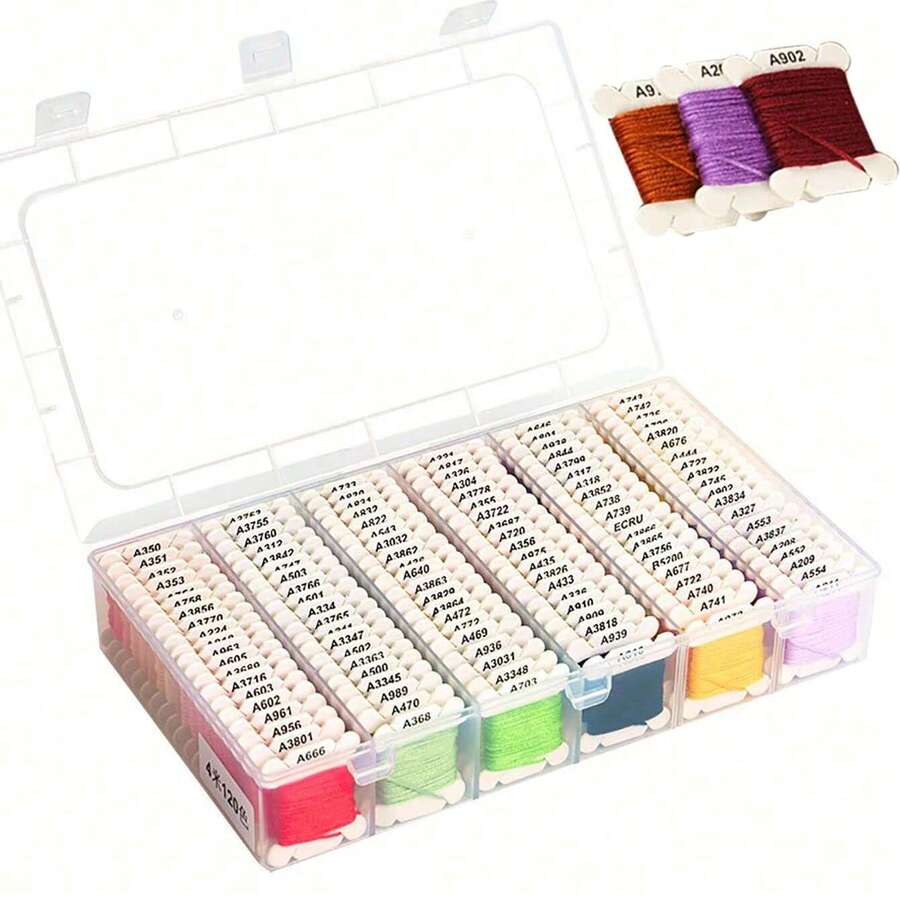 150/100/50 Colors Embroidery Thread, Colorful Cross Stitch Thread, Embroidery Thread Set, Embroidery Beginner DIY Handmade Kit - A - View 1