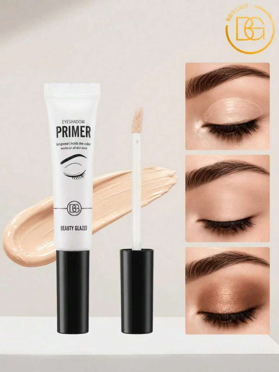 beauty glazed Primer eyeshadow tahan lama, ringan, tidak menggumpal, anti luntur, cocok untuk kelopak mata berminyak, bebas uji hewan, alas makeup mata untuk penggunaan sehari-hari. - Krem - View 1