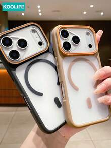 KOOLIFE 磁吸奢華磨砂半透明 PC 背板，親膚觸感，全方位防護，防震防摔 Apple 手機保護殼，相容 iPhone 18 Pro/18 Pro Max/17 Pro Max/16 Pro Max/15 Pro Max/14 Pro Max/13 Pro Max/17 Pro/16 Pro/15 Pro/14 Pro/13 Pro/17/16/15/14/13/12 Pro Max/12 Pro/12/11 機型，適合男女日常佩戴，節日送禮首選 - 黑色 - 查看 8
