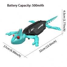 Remote Control Color-Changing Lizard Gecko Toy, Rechargeable RC Color-Changing Lizard Toy With LED Glowing Eyes, Dual-Mode Ground/Wall Driving, Suitable For Boys And Girls Aged 3 And Above - Multicolor - View 13