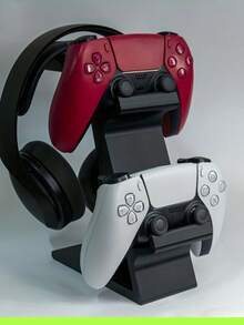 1pc Universal Game Controller And Headphone Stand, 3-In-1 Game Controller Storage Rack, Headphone Storage Rack, Suitable For Hardcore Gamers And Casual Users, Desktop Storage Rack, Organizer Rack, Desktop Accessories, Gaming Accessories, Gaming Room Decor, Essential For Gaming Enthusiasts, Perfect Gift - Multicolor - View 12