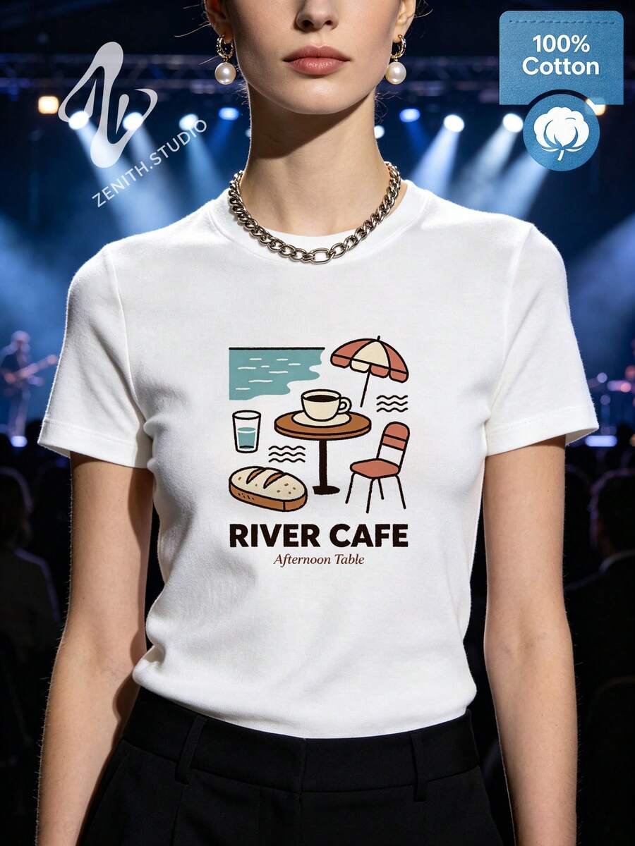 Women T-Shirts - 白色 - 查看 1