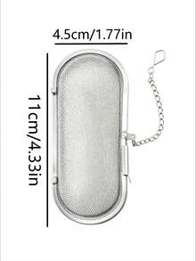1/3 Piecesstainless Steel Tea Filter, Tea Infuser, Tea Strainer, Tea Set, Office Tea Bag, Soup Bag, Filter Mesh, Tea Filter, Rectangular Shape. - Silver - View 11