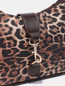 Novachic,1pc Retro Minimalist Hook Decor Adjustable Shoulder Strap Crescent Shape Bag, Suitable For Date, Outing, Party - Brown - View 3