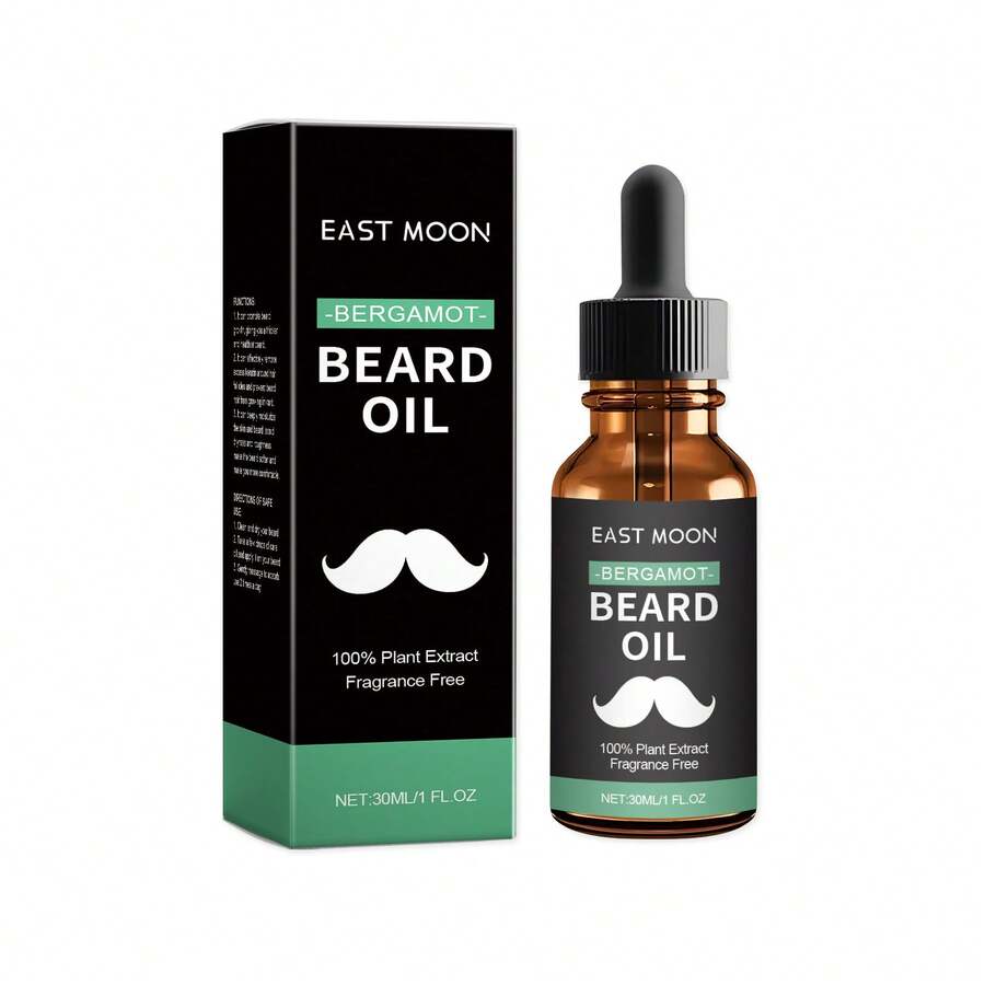 Aceite para el Cuidado de la Barba East Moon para Hombres: Solución Suave para Limpieza, Nutrición, Hidratación, Reparación, Suavizado y Acondicionamiento FJ6O - 1 - Ver 1
