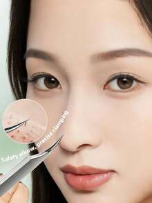 1/2pcs High Precision Ultra-Fine Point Tweezers, Professional Grade Dolphin Clip, Suitable For Removing Blackheads, Fine Facial Hair And Acne. Bathroom, Beauty, Tweezers - Multicolor - View 1