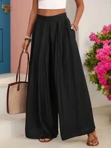 Women Pants - 黑色 - 查看 1