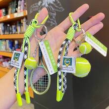 Creative Popular Tennis Bag Charm Lanyard Keychain Pendant Tennis Sports Series Premium Woven Rope Charm Accessory Sports Style Accessory First Choice - Multicolor - View 2