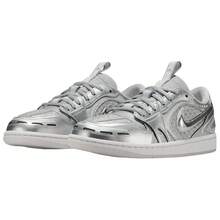 Nike Air Jordan 1 Low Method Of Make Women's Shoes NEUTRAL GREY/MTLC SILVER-WHITE-PEWTER GREY HQ2186-002 | Low-Top Versatility, Everyday Wearable - 銀色 - 查看 4
